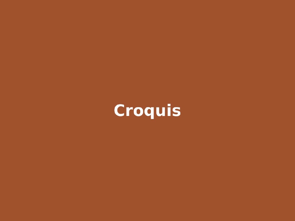 Croquis préparatoire au fusain.